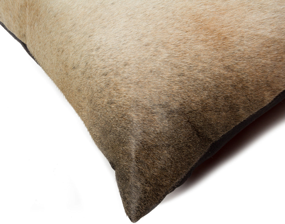 Torino Exotic Cowhide Pillow, Zebu, 18"x18"