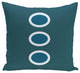 Zen Geometric Print Pillow, Deep Sea, 16"x16"
