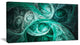 Mystic Turquoise Fractal, Abstract Wall Art Canvas, 40x20