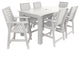 Weatherly 7-Piece Rectangle Counter-Height Dining Set, White
