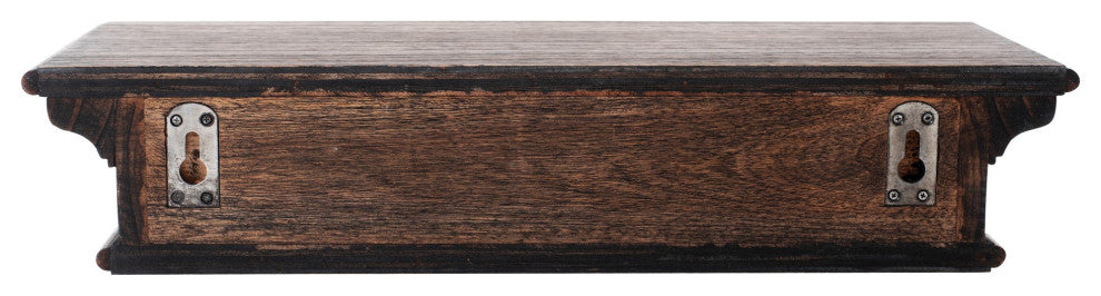 23" Black Wash Floating Wall Shelf