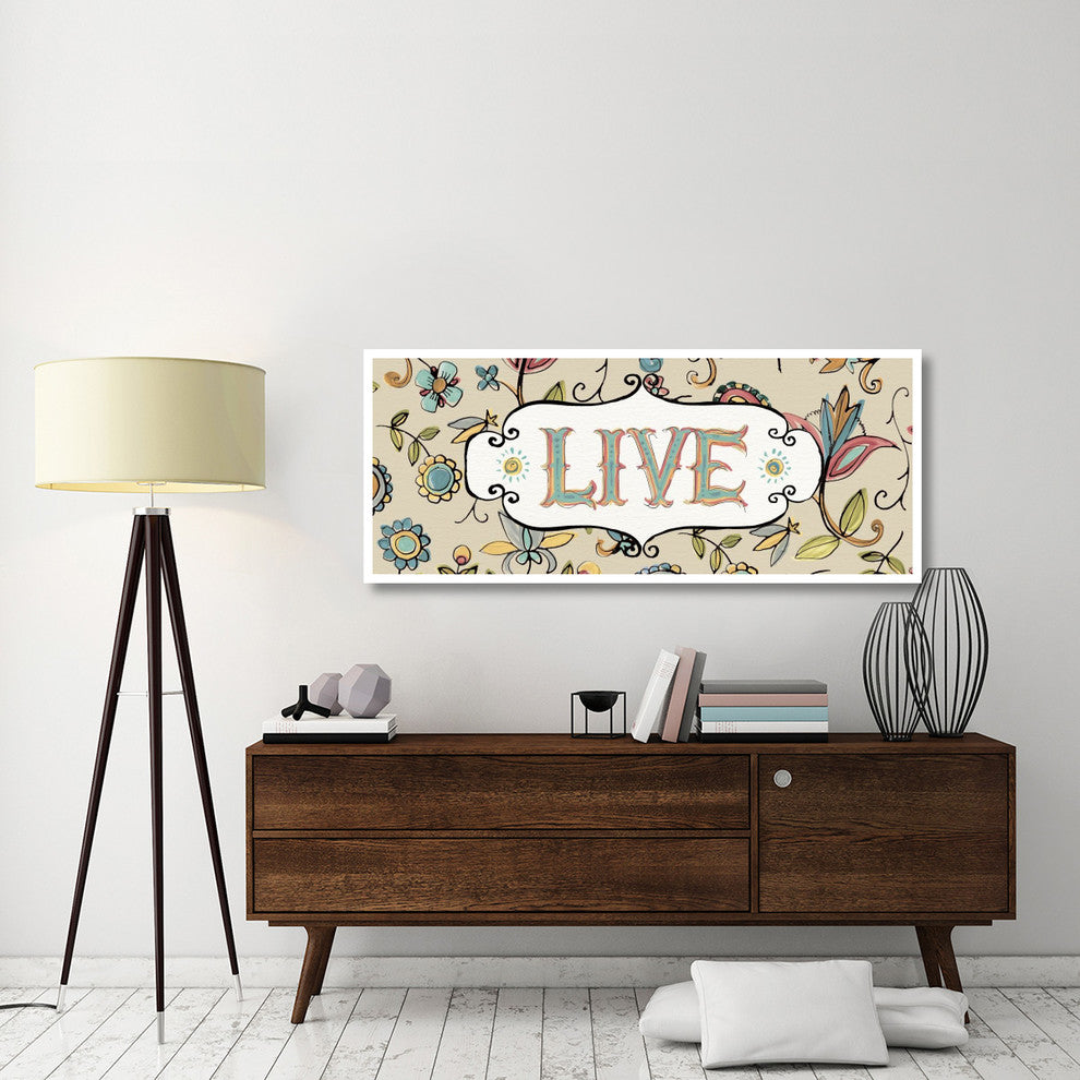 "Peace and Paisley III" Digital Paper Print by Anne Tavoletti, 62"x26"