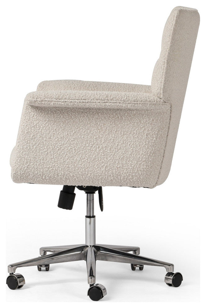 Humphrey Desk Chair Knoll Natural, Polished Aluminum