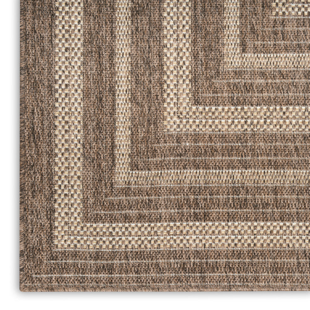 Nourison Tulum 2'2" x 10' Brown Outdoor Rug