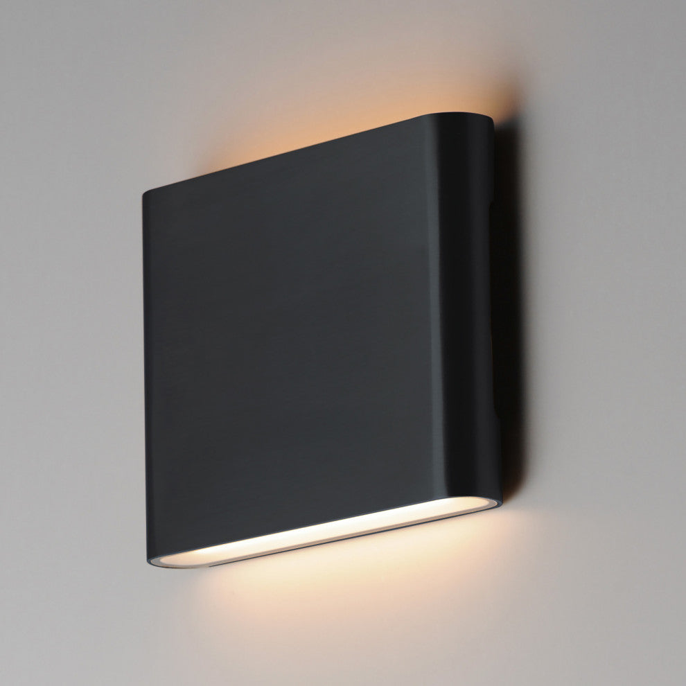 ET2 E23236 Spartan 2 Light 7" Tall LED Outdoor Wall Sconce - Black