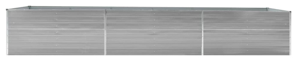 Vidaxl Garden Raised Bed Galvanized Steel 189"x31.5"x30.3" Gray