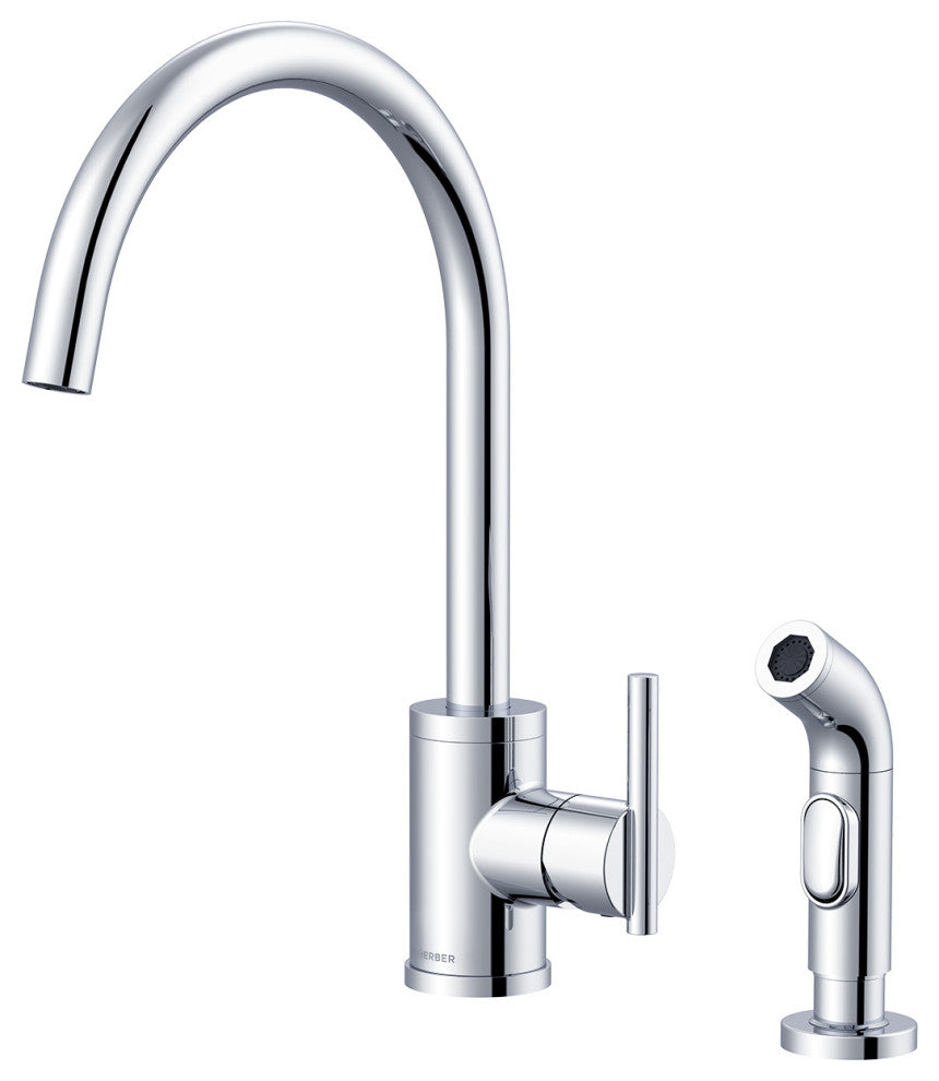 Parma Single Handle Kitchen Faucet w/ Spray, Chrome