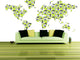 Studio Map Mural, Black and Green Tiles, Peel and Stick, 1 Panel, 74"x36"