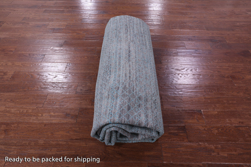 10' 0" X 14' 0" Savannah Grass Handmade Wool Rug - Q13415