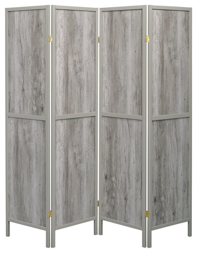 4-Panel Folding Screen, Gray Driftwood