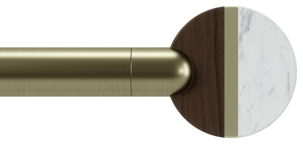 Umbra Lolly 1" Curtain Rod, 72-144", Brushed Brass