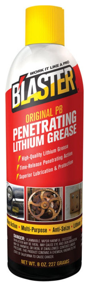 Blaster GR-8A-PB Original PB Pentratng Lithium Grease, 8 Oz