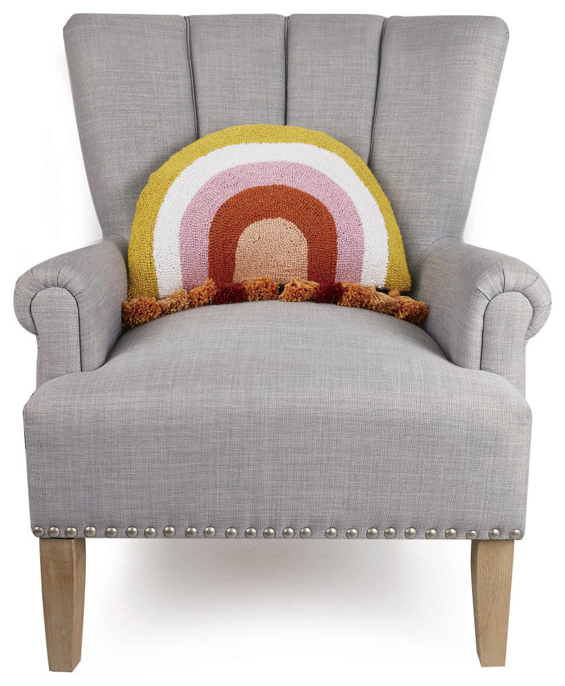 Warm Rainbow W/Tassels Hook Pillow