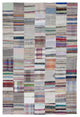 Rug N Carpet - Handmade Anatolian 6' 7'' x 9' 11'' Unique Patchwork Kilim Rug