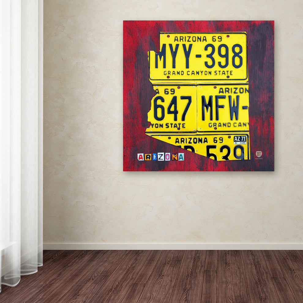 "Arizona License Plate" Canvas Art by Design Turnpike
