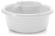 YBM Home Square Plastic Wash Cup & Wash Basin Set, long-lasting, White, Small