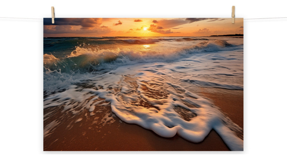 Coastal Artwork: California Dreamin' Photorealistic Digital Art Loose, 24" X 36"