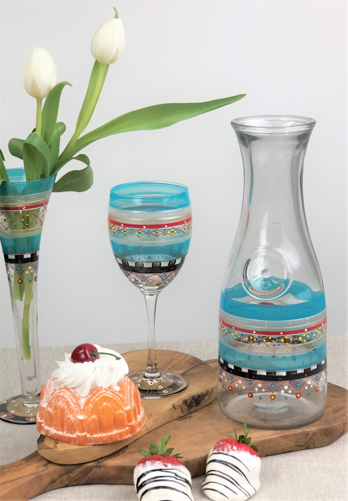 Mosaic Carnival Wine Glasses, Set of 2