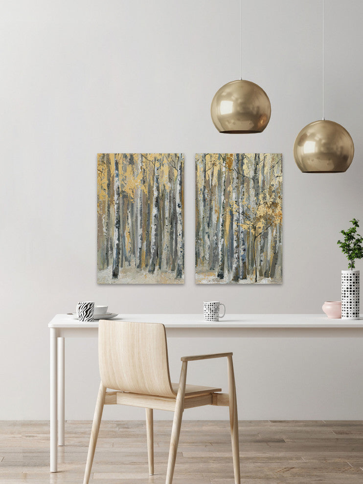 Autumn Forest Diptych, 80"x60"