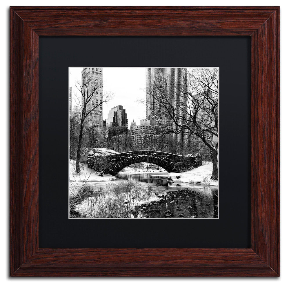Philippe Hugonnard 'Gapstow Bridge Central Park' Matted Framed Art, 11x11