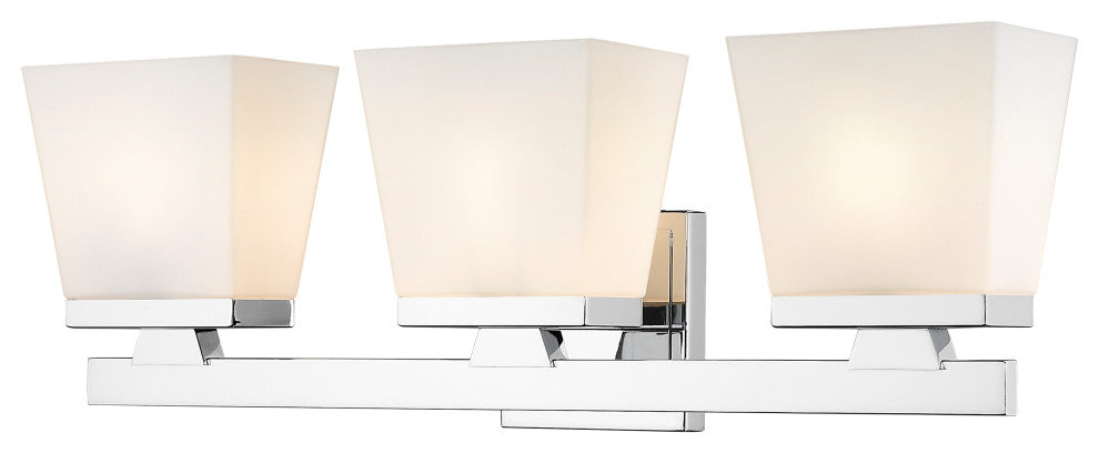 Zlite 1937-3V-CH 3-Light Vanity, Etched Opal