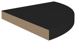 vidaXL Wall Corner Shelves Floating Corner Shelf Display Shelf 2 Pcs Black MDF