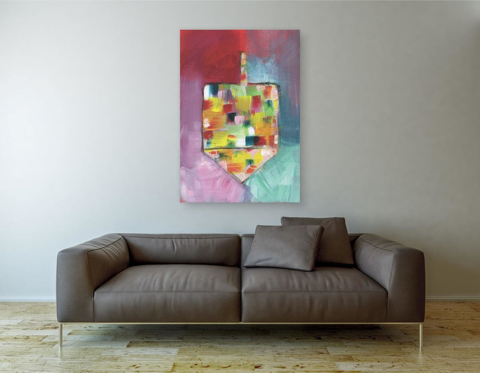 Epic Graffiti "Dreidel of Many Colors" by Linda Woods, Giclee Canvas, 40"x60"