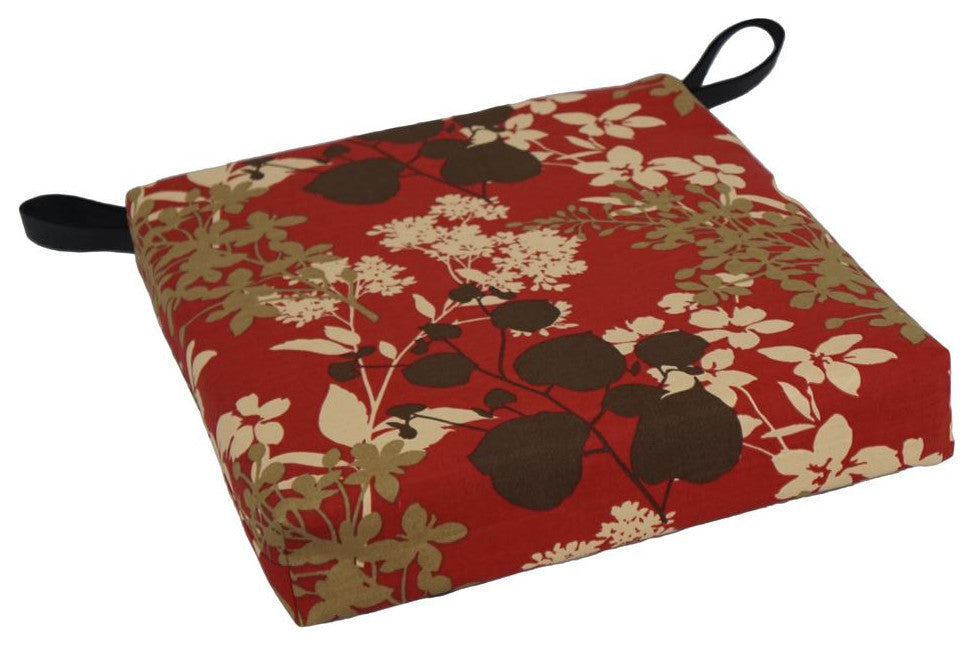Blazing Needles 16-inch Outdoor Cushion, Montfleuri Sangria