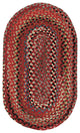 Capel St. Johnsbury Medium Red 0440_500 Braided Rugs - 7' X 9' Oval