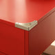 Alastair Wood Campaign Accent Table Nightstand, Red