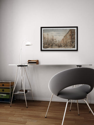 "Pier Goodbye" Framed Painting Print, 36x24