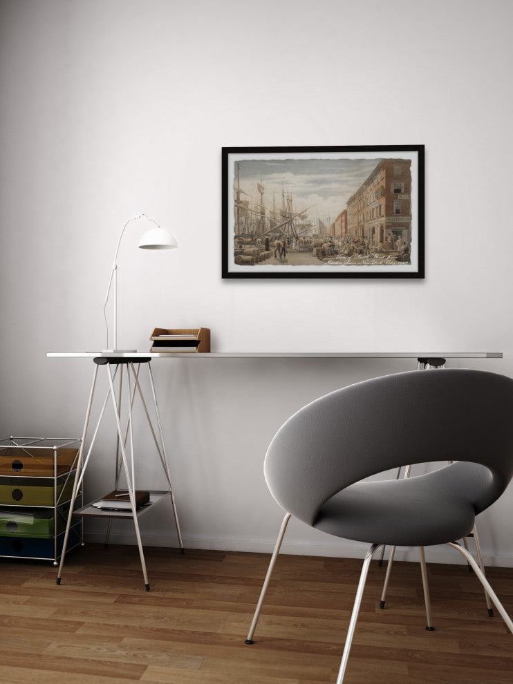 "Pier Goodbye" Framed Painting Print, 36x24