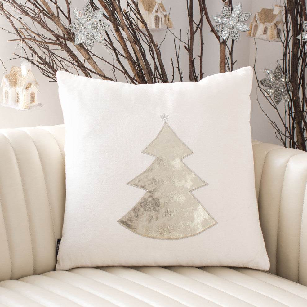 Safavieh Noel Pillow, Beige, 18"x18"