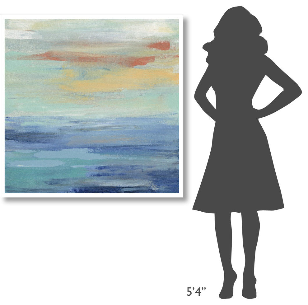 "Sunset Beach II" Digital Paper Print by Silvia Vassileva, 42"x42"