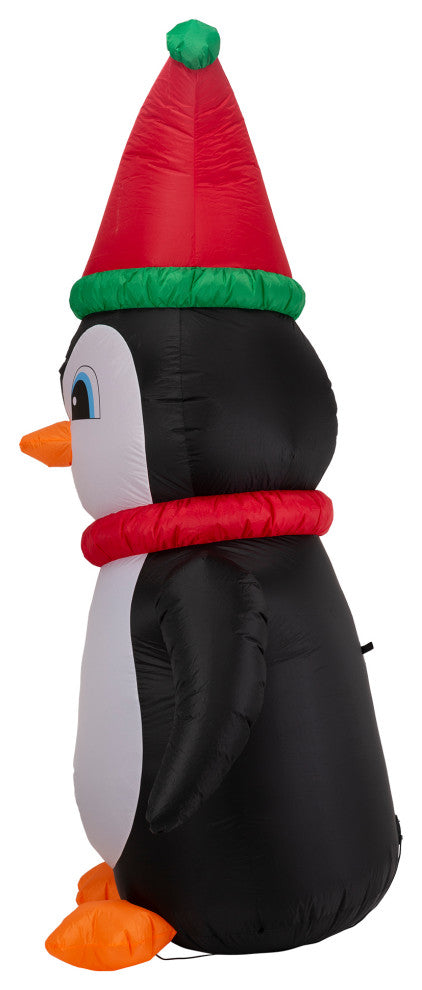 8Feet Lighted Inflatable Penguin Decor