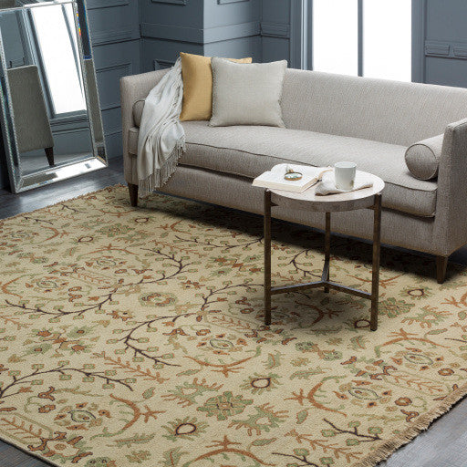 Surya Sonoma SNM-9002 10'x14' Rug, Tan/Dark Brown/Burnt Orange/Ivory/Olive