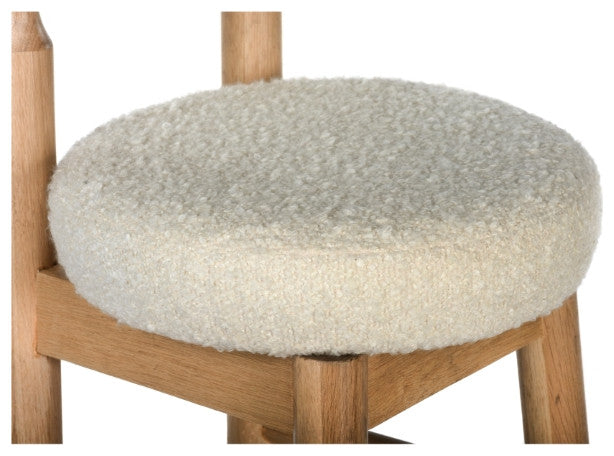 Centro Upholstered Oak Bar Stool - Natural