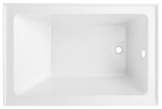 Vanity Art Alcove Soaking Acrylic Bathtub, Pure White, 48"x32", Right