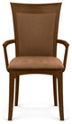 Copeland Morgan Upholstered Armchair, Natural Walnut, Dark Brown Microsuede