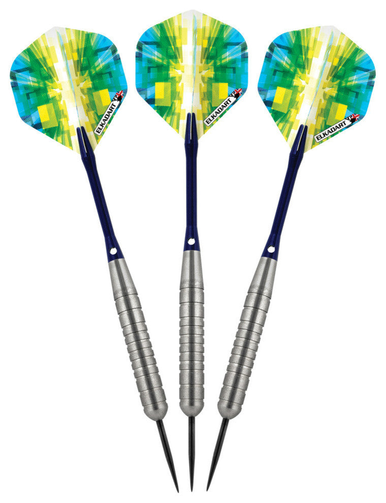 Elkadart Prism Ringed Silver Steel Tip Darts, 24 Grams