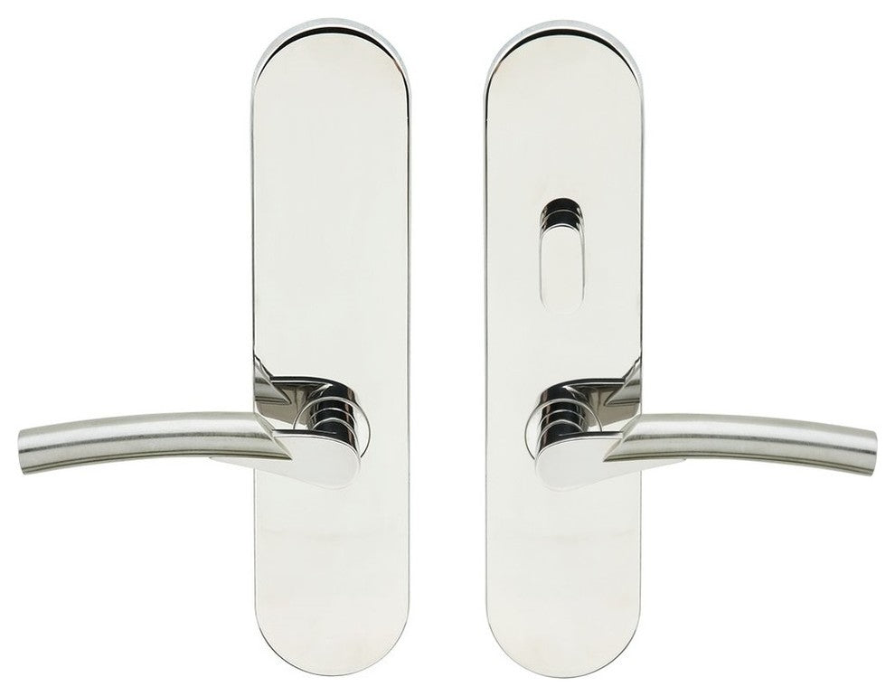 Phoenix Lever Tubular Passage With Privacy Bolt, Polished/Satin Stainless Steel