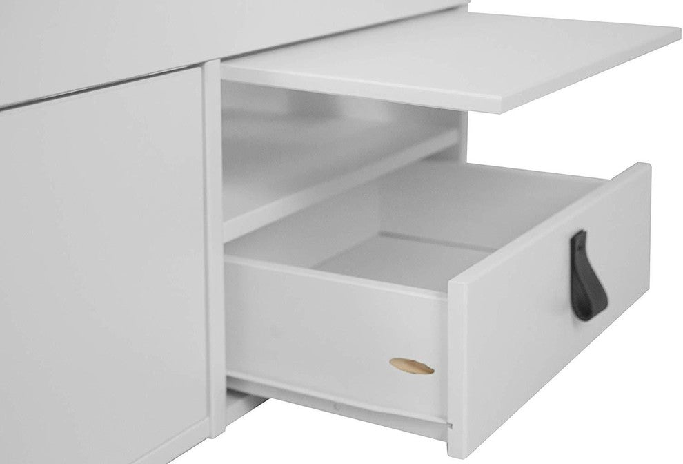 Memomad Bali Storage Platform Bed with Drawers (Queen Size, Off White)