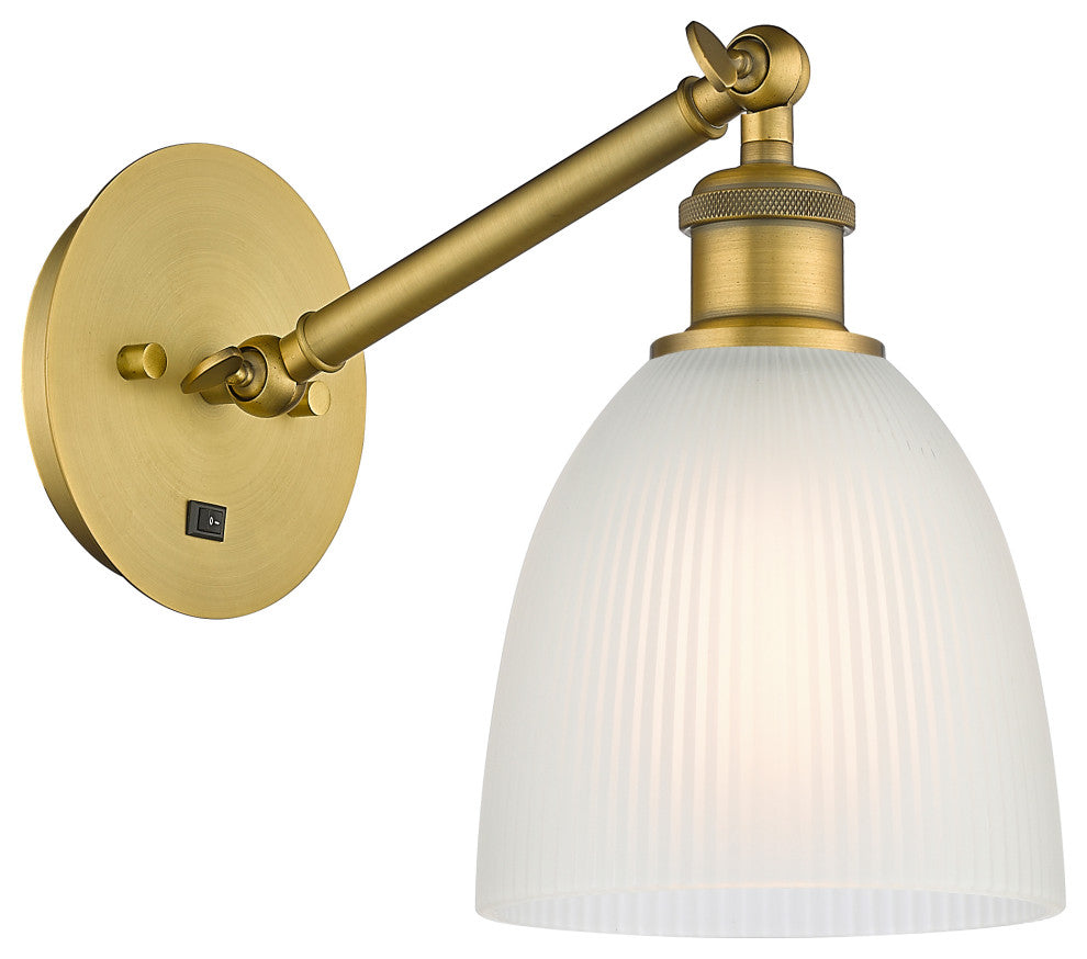 Innovations 317-1W-BB-G381 1-Light Sconce, Brushed Brass