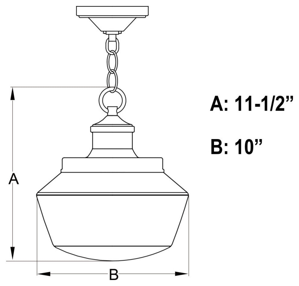 Collins 10"W Outdoor Pendant Matte Black
