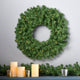 24" Noble Fir Warm White LED Artificial Christmas Wreath, Green