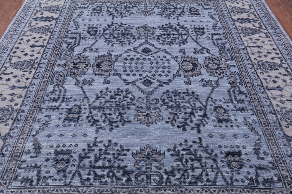 8' 1" X 10' 3" Handmade Turkish Oushak Wool Rug - Q13644