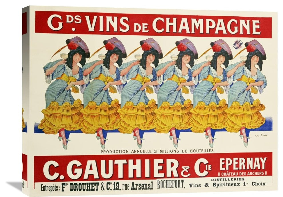 "Gds Vins De Champagne, C" Artwork, 30" x 22"