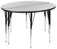 2 Piece 47.5" Circle Wave Activity Table Set - Standard Height Adj. Legs, Grey