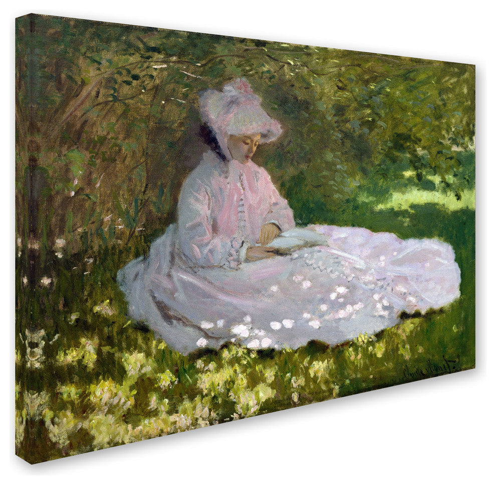 Monet 'Springtime' Canvas Art, 47 x 35