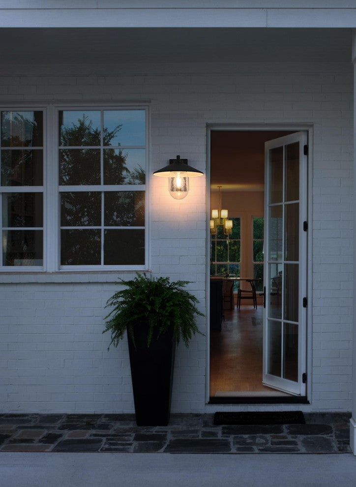 Home Living 10" Outdoor Wall Sconce, Black